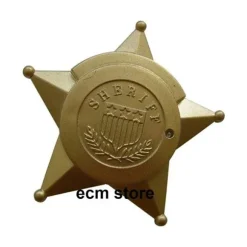 EDISON Stjerne af sherif 1 stk kostume tilbehør imitation politi
