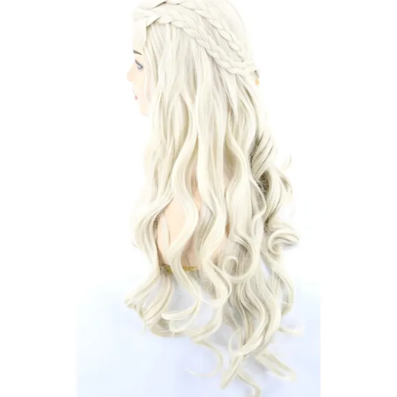 (ee)1 stk. Cosplay Paryk Kvinder, Daenerys Parykker Lang Krøllet Blond Khaleesi W