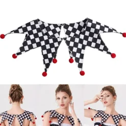 Elegant Klovnekostume Aftagelig Krave Spids Design Dekorativ Halskrave