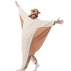 Eleimos Halloween Flyvende Egern Onesie til Kvinder Mænd Voksen Dyr Kigurumis Pyjamas Tegneserie Pyjamas Hjemmetøj Cosplay Kostume Høj Kvalitet S Fit 145-158cm | Fyndiq