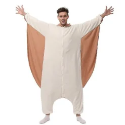 Eleimos Halloween Flyvende Egern Onesie til Kvinder Mænd Voksen Dyr Kigurumis Pyjamas Tegneserie Pyjamas Hjemmetøj Cosplay Kostume Høj Kvalitet S Fit 145-158cm | Fyndiq