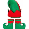 Elf Hat Sko Cover Sokker Tæppesæt Voksen julekostume