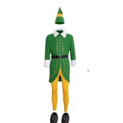 Elf Kostume til Mænd Kvinder - Voksne Elf Kostume Komplet Sæt Halloween Jul Cosplay Outfits XS-3XL M