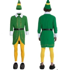 Elf Kostume til Mænd Kvinder - Voksne Elf Kostume Komplet Sæt Halloween Jul Cosplay Outfits XS-3XL M