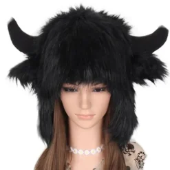 Elk Horn Julehat Fluffy Plys Faux Pels Varmer Vinter Ørevarmere