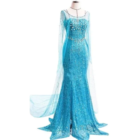 Elsa Fancy Up Kvinder Rollespil Performance Kostume S