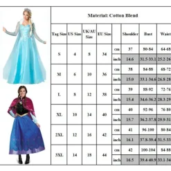Elsa Kjole Dame Frozen Elsa Prinsessekjole Anna Dronning Kjole Voksen Halloween Cosplay Kostumer Elsa Elsa M