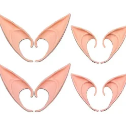 Elverører 12cm & 10cm, (4 Par Latex Fe Latex Ører), Elverøre Cosplay, Elverører[D]