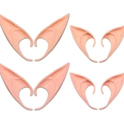 Elverører 12cm & 10cm, (4 par latex elverører), Elverøre cosplay, alferører
