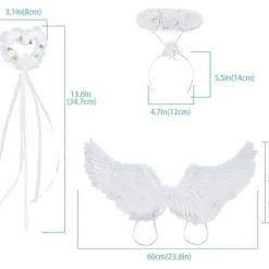 Englevinger, Englefest, Englevingekostume, Festkostumeornament, Englevinger og Glorie, Englevinger S, Englefest, Ornament