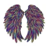 Englevinger Sequin Patch (Farverig) - Broderet Mønster Vinge S