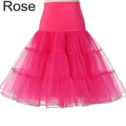 50'er Cosplay Rockabilly Underskørt Dame Underskørt Tutu Rose S
