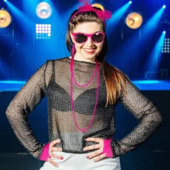 80'er 70'er Accessories Kvinder Piger Cosplay Kostume Ben Fancy Outfit Z Rose red