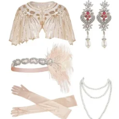 1920'er Flapper Tilbehør Gatsby Kostume Tilbehør Sæt Set 1