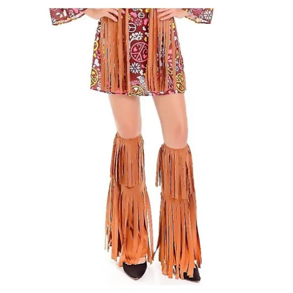 70'er Hippiefest Retro Kostume med frynser vest + bukser + tørklæde Pink-FM- Pink XXL