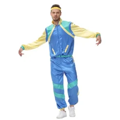 80'er Kostume Retro Træningsdragt Hip Hop Kostume Party For Mænd Kvinder wz Men XL