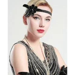 1920'er pandebånd fjer Flapper pandebånd 20'er stil hårbånd Gatsby tilbehør