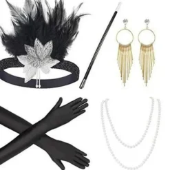 20'er tilbehør Gatsby tilbehør 1920'er Flapper Great Gatsby tilbehørssæt, 100% nyt CJY