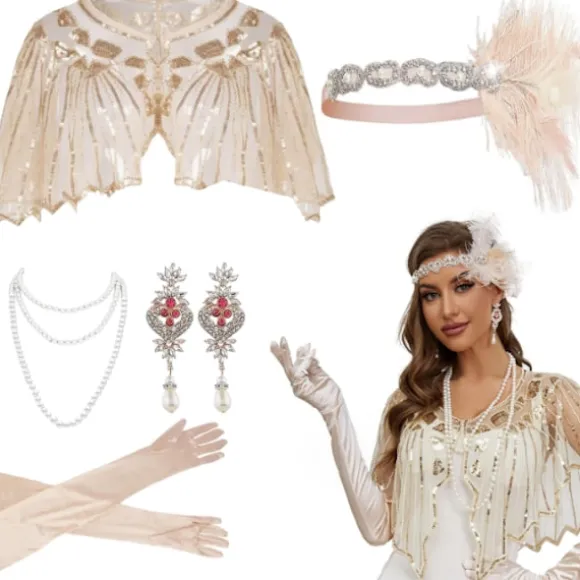 1920'ernes Flapper Tilbehør Gatsby Kostume Tilbehørssæt Set 1