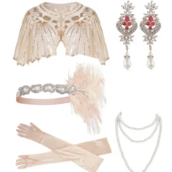 1920'ernes Flapper Tilbehør Gatsby Kostume Tilbehørssæt Set 1