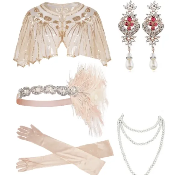 1920'ernes Flapper Tilbehør Gatsby Kostume Tilbehørssæt Set 1