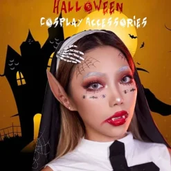 Et par alveører Latexører spidse ører, 3 par vampyrtænder style 2