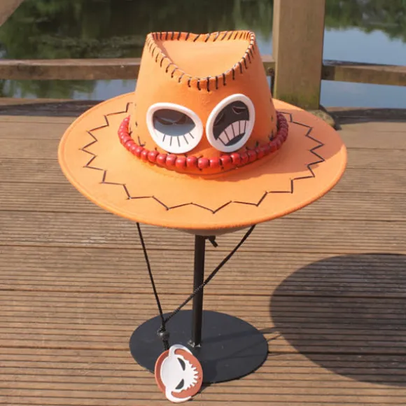 Et stykke Portgas D Ace Cowboy Hat Kostume Hatte -a
