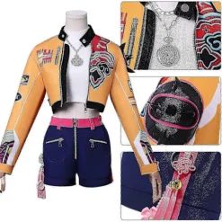 Ett K-pop Demon Hunters Rumi Cosplay Kostumesæt - Udklædning til Kvinder, Halloweenfest Outfit XS Voksne[GPA] XS Adults Rumi Without Wig