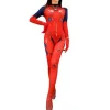Evangelion Asuka Langley Bodysuit Kostume Voksne Kvinder Anime Jumpsuit Halloween Karneval Cosplay Party Dress Up (2XL)
