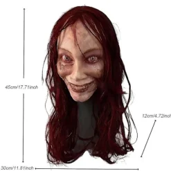 Evil Dead Rise Cosplaymasker Rave Horror Killer Hjelm Fuld Ansigt Halloween Party Rekvisitter Gyser Kvindelig Spøgelse Latexmasker (FMY)