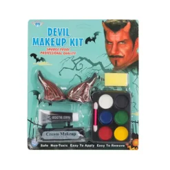 Face makeup devil kit för halloween makeup horn förklädnad
