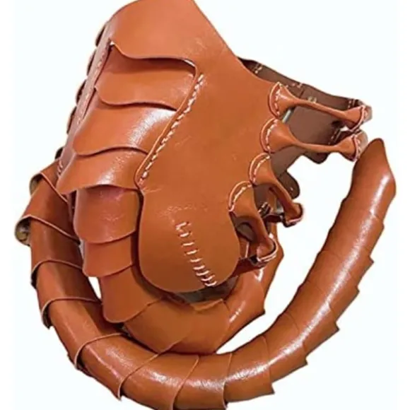 Facehugger håndsyet lædermaske horror Halloween Alien kostume