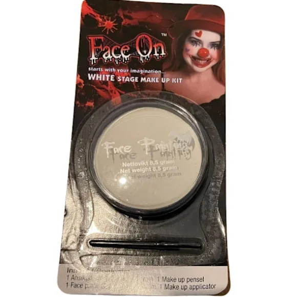 FaceOn Ansiktsfärg Vit Halloween Maskeradsmink White one size