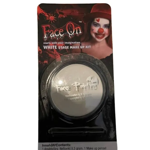 FaceOn Ansiktsfärg Vit Halloween Maskeradsmink White one size