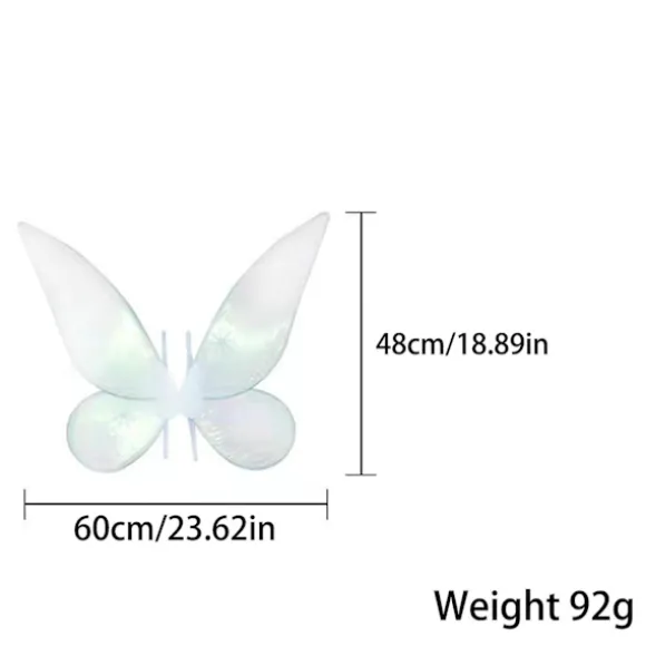 Fairy Wings For Adult Dress Up Mousserende Sheer Wings Halloween Fairy Costume Englevinger Til Børn Piger Kvinder Pink