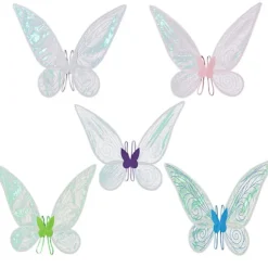 Fairy Wings For Adult Dress Up Mousserende Sheer Wings Halloween Fairy Costume Englevinger Til Børn Piger Kvinder Pink