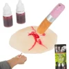 Fake sår makeup kit halloween makeup kit med blod fast i penna