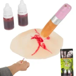 Fake sår makeup kit halloween makeup kit med blod fast i penna