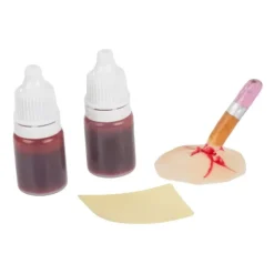 Fake sår makeup kit halloween makeup kit med blod fast i penna