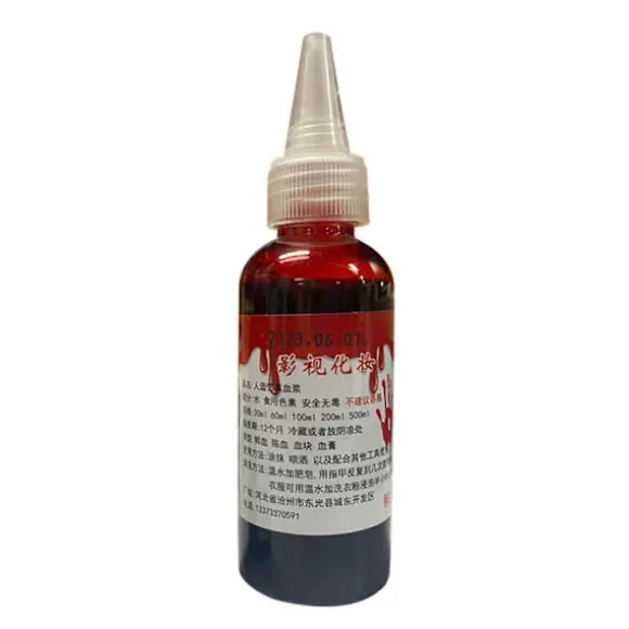 Falsk Blod Flydende Flaske Scene Spøg Teater Vampyrer Cosplay Rekvisitter Halloween Fest Horror Rød 30/60/100/200/500ml 100ML