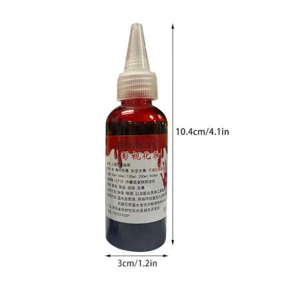 Falsk Blod Flydende Flaske Scene Spøg Teater Vampyrer Cosplay Rekvisitter Halloween Fest Horror Rød 30/60/100/200/500ml 100ML