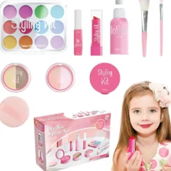 Falsk Makeup | Makeup Sæt | Børns Lade-som-om Makeup Sæt til Små Piger, Falsk Legetøjs Makeup Sæt til Børn Piger