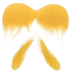 Falsk Overskæg Øjenbryn til Fest Gul Overskæg og Øjenbryn Cosplay Tilbehør Gul Yellow 16.00X9.00X0.20CM