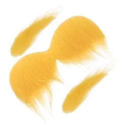 Falsk Overskæg Øjenbryn til Fest Gul Overskæg og Øjenbryn Cosplay Tilbehør Gul Yellow 16.00X9.00X0.20CM