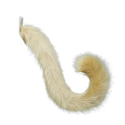 Falsk pels katte-ræve kostume hale Halloween julefest kostume 80 cm Claret