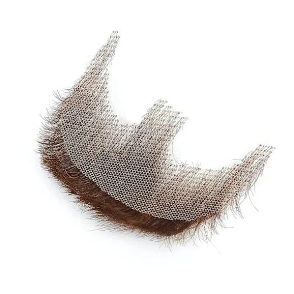 Falsk Skæg Realistisk 100% Menneskehår Fuld Håndbundet Bukkeskæg Brun til Mænd Makeup Underholdning/Drama (HZ06)
