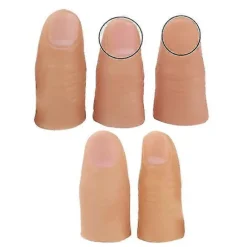 Falsk tommelfinger 5 stk. Finger Magic Trick Falsk Blød Tommelfingerspids Nærhed Scene Show Prop Spøg Legetøj S