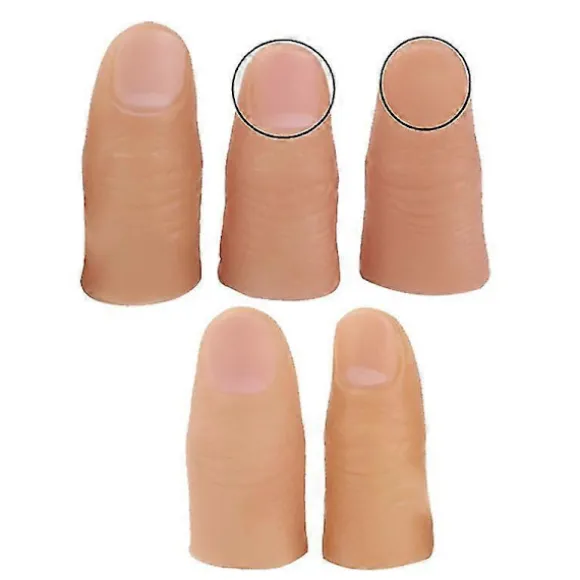 Falsk tommelfinger 5 stk. Finger Magic Trick Falsk Blød Tommelfingerspids Nærhed Scene Show Prop Spøg Legetøj S