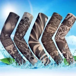 Falske midlertidige tatoveringsærmer Voksne Kvinder Mænd Slip on Elastiske Armstrømper Unisex Party Halloween Tatovering Biker Solbeskyttelse 1 Par-GKK013 | Fyndiq