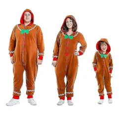 Familie Peberkage Kostume til Mænd, Hyggelig og Komfortabel Jule Onesie Mænd Kvinder Women 130CM